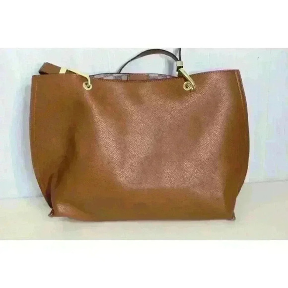 Steve Madden Womens Bwilde Faux Leather Embellished Modern Brown Flat Tote Purse - Picture 5 of 11